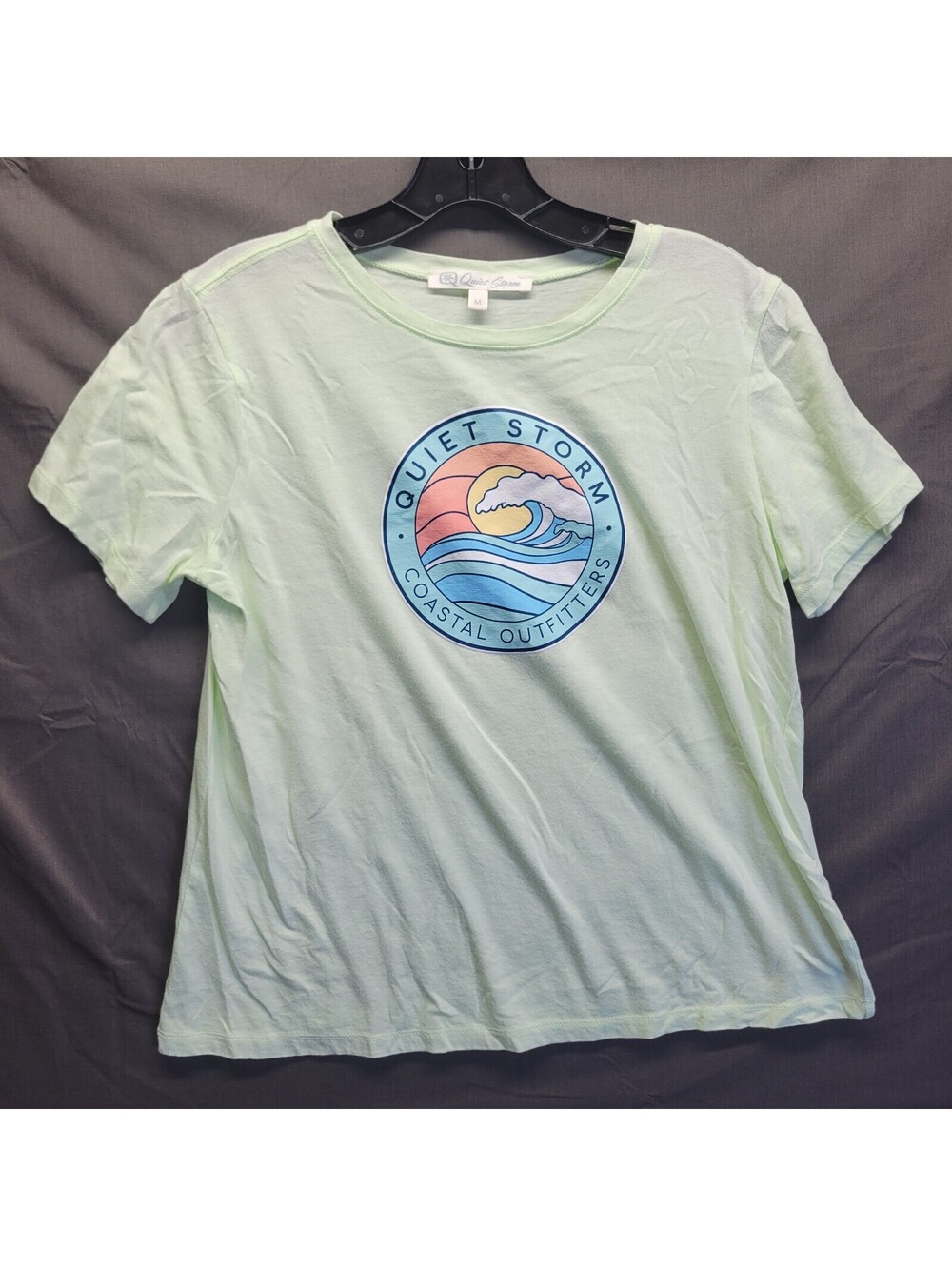 Quiet Storm Surf Shop Womens Medium Yellow Tee Sz Medium